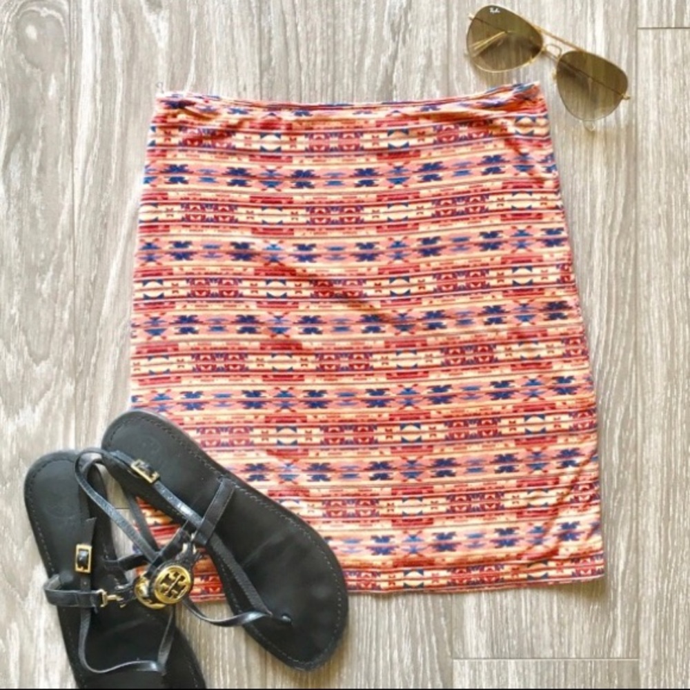 Torn by Ronny Kobo Tribal Mini Skirt Size Small